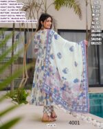 Women's Festival Wear Readymade Muslin Anarkali Suits Collection Crafted Digital Print All Over