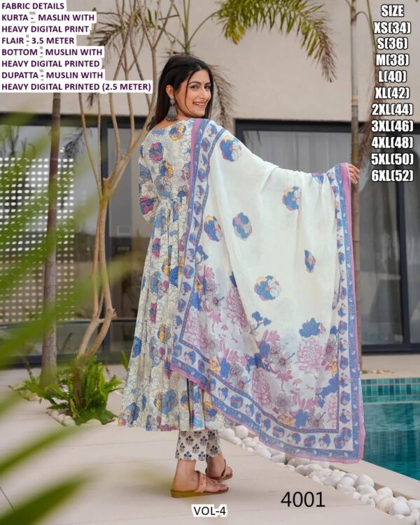 Women's Festival Wear Readymade Muslin Anarkali Suits Collection Crafted Digital Print All Over