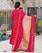 Women's Festival Wear Readymade Muslin Anarkali Suits Collection Crafted Digital Print All Over