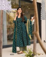 Women's Festival Wear Readymade Muslin Anarkali Suits Collection Crafted Digital Print All Over