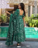 Women's Festival Wear Readymade Muslin Anarkali Suits Collection Crafted Digital Print All Over