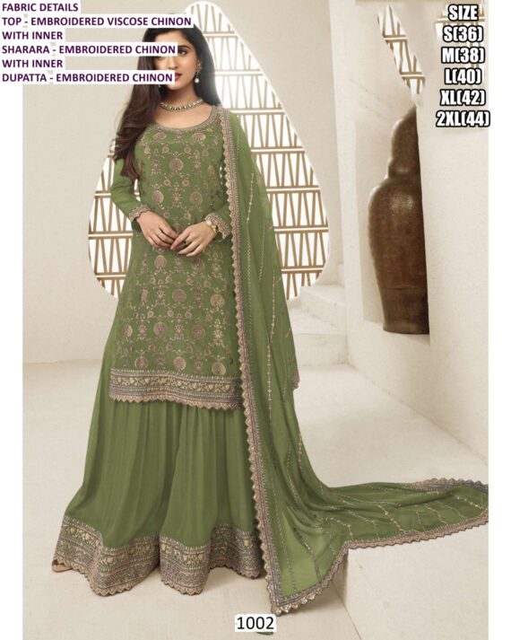 Our Classic And Embellished Viscose Chinon Salwar Kameez (Plazo Suit) Collection 2026