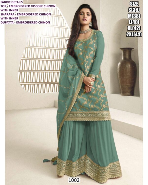 Our Classic And Embellished Viscose Chinon Salwar Kameez (Plazo Suit) Collection 2026