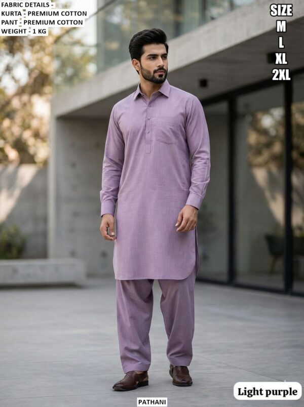 Elegant Premium Cotton Men's Wear Pathani Kurta Pajama Sets For Any Functions