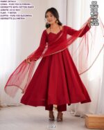 Presenting Plain Faux Blooming Georgette Anarkali Suits In New Fancy Style!