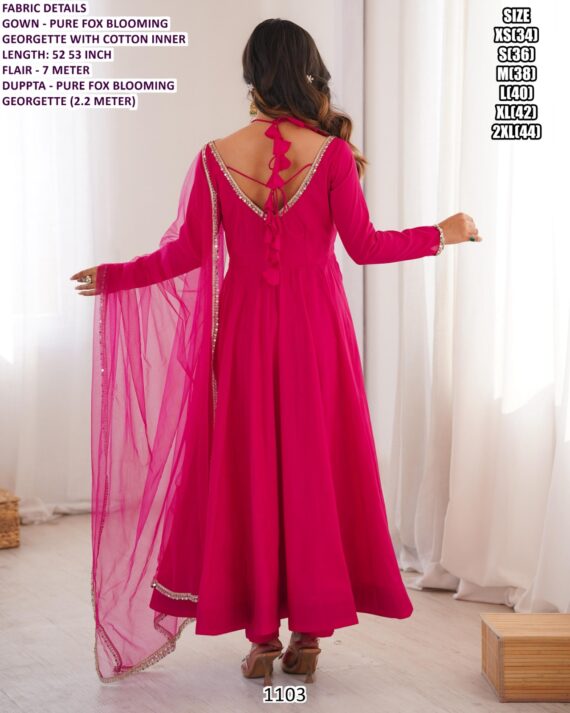 Presenting Plain Faux Blooming Georgette Anarkali Suits In New Fancy Style!