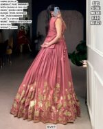 Shop Now! Pure Shimmer Lehenga Choli With Heavy Flair Intricate Thread Embroidery And Foil Highlights