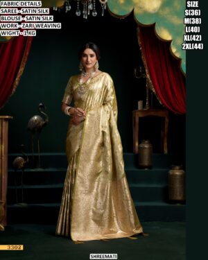 Introducing Our Satin Silk Zari Weaving Sarees — Crafted For Women Who Love Rich Shine