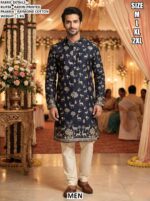 Men's Wear Premium Collection, Long Rayon Ombre Printed Kurta With Pajama