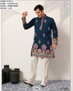 Make Every Celebration Unforgettable In This Embroidered Viscose Silk Men’s Kurtas (Only)