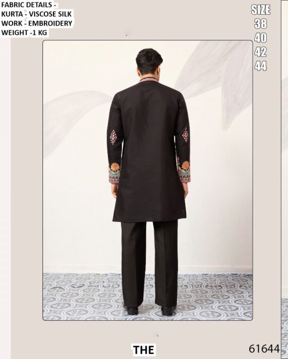 Make Every Celebration Unforgettable In This Embroidered Viscose Silk Men’s Kurtas (Only)