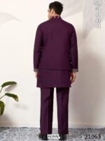 Men's Viscose Art Silk Kurta Koti Set In Three Colours With Thread And Sequins Embroidery