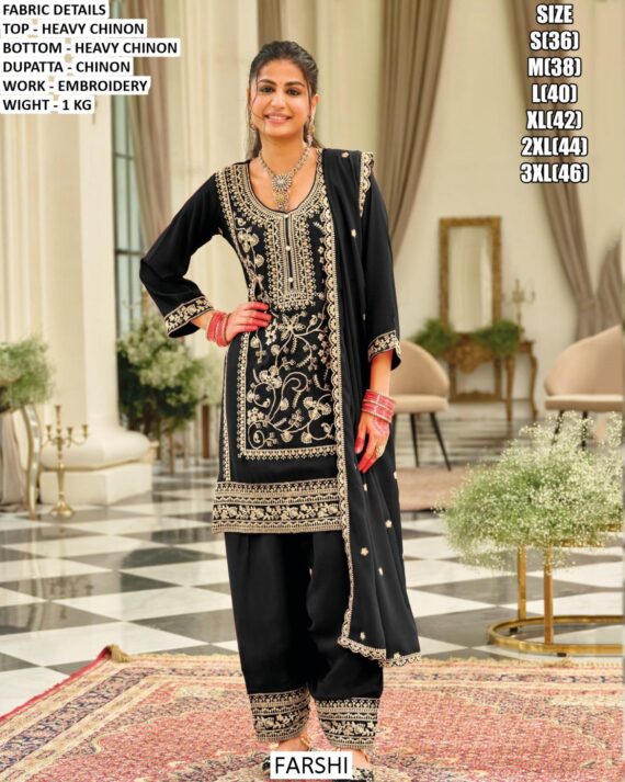 Presenting New Designed Heavy Chinon Indian-Pakistani Readymade Salwar Suits
