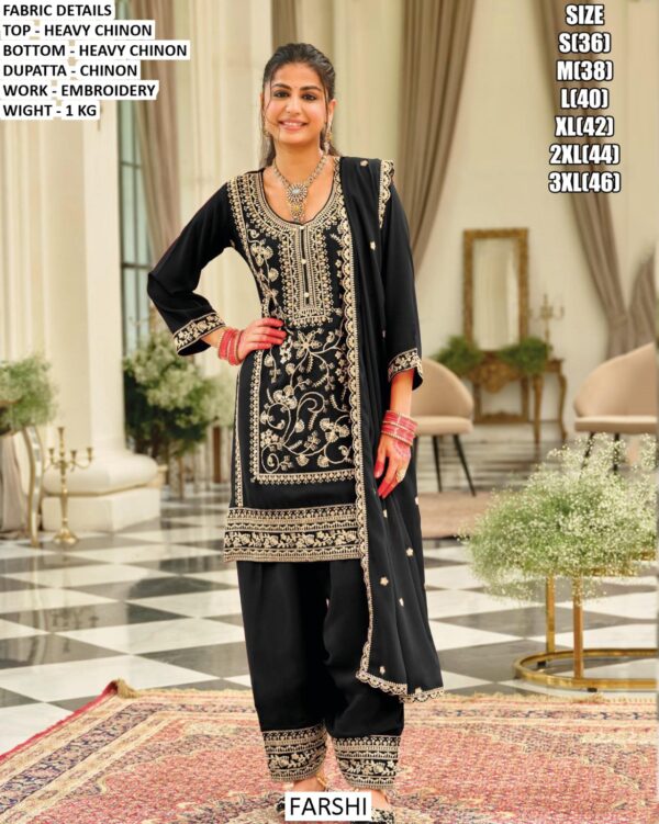 Presenting New Designed Heavy Chinon Indian-Pakistani Readymade Salwar Suits