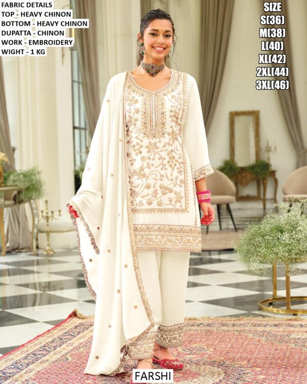Presenting New Designed Heavy Chinon Indian-Pakistani Readymade Salwar Suits