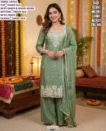 Women's Premium Embroidery Kurti Set Or Gown With Matching Dupatta