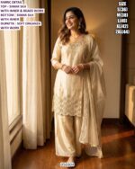 Simar Silk Kurti Suit Set With Organza Dupatta For Womens