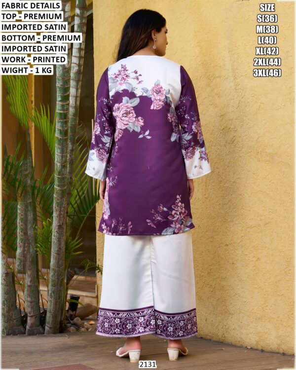 Georgette Satin Printed Palazzo Suit Collection For Ladies