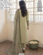 Women's Elegant Georgette Embroidered Suit Set with Net Dupatta