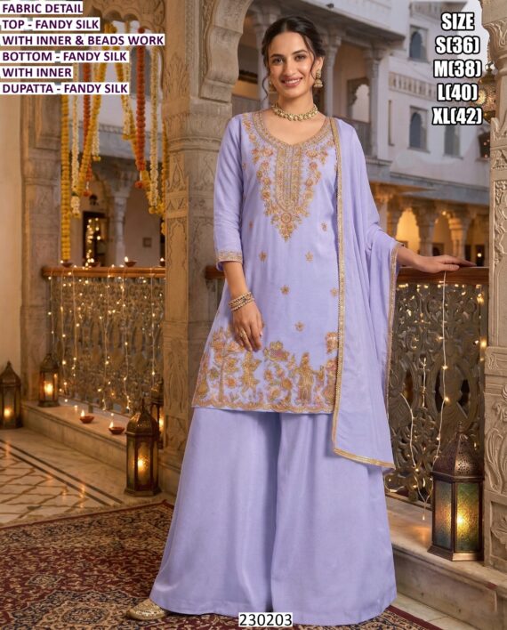 Elegant Fandy Silk Kurti Set with Dupatta | Premium Festive & Party Wear Ethnic Suit for Women