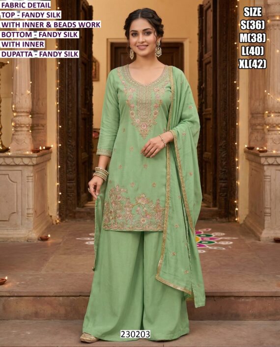 Elegant Fandy Silk Kurti Set with Dupatta | Premium Festive & Party Wear Ethnic Suit for Women