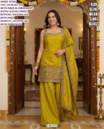 Women’s Vichitra Silk & Chinon Festive Wear Suit Set & Dupatta