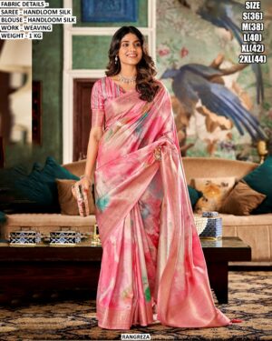 Premium Handloom Silk Saree With Weaving Work