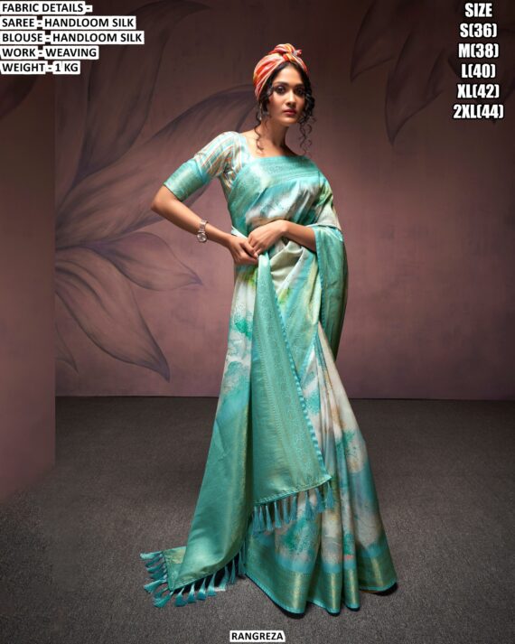 Premium Handloom Silk Saree With Weaving Work