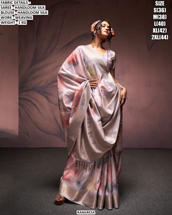 Premium Handloom Silk Saree With Weaving Work