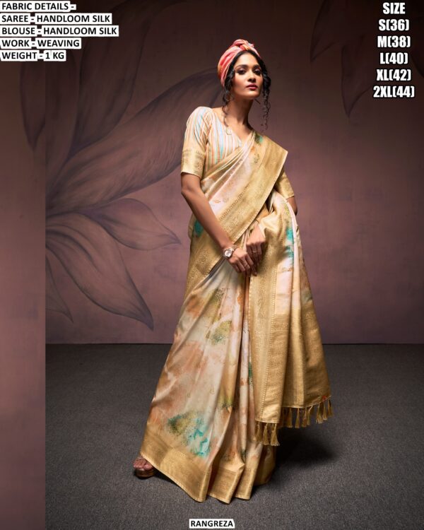 Premium Handloom Silk Saree With Weaving Work