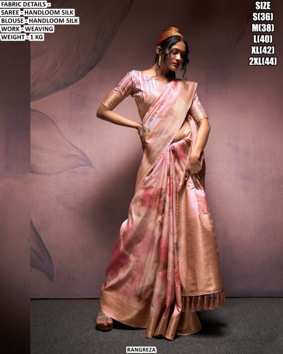 Premium Handloom Silk Saree With Weaving Work