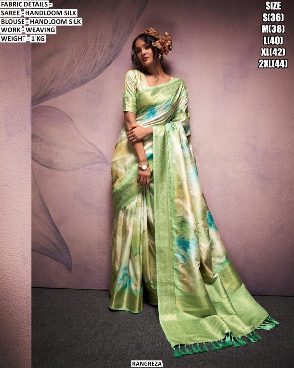 Premium Handloom Silk Saree With Weaving Work