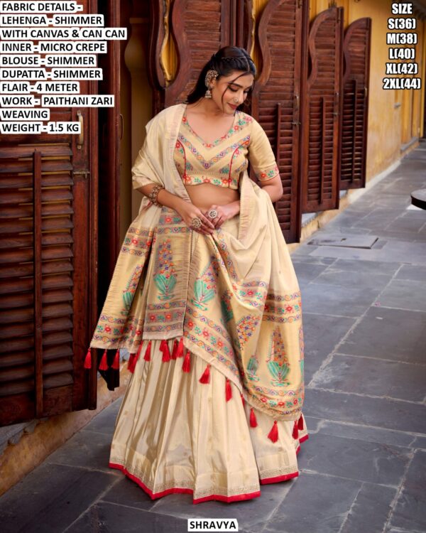 Royal Paithani Zari Weaving Lehenga Set