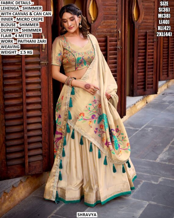 Royal Paithani Zari Weaving Lehenga Set (Copy)