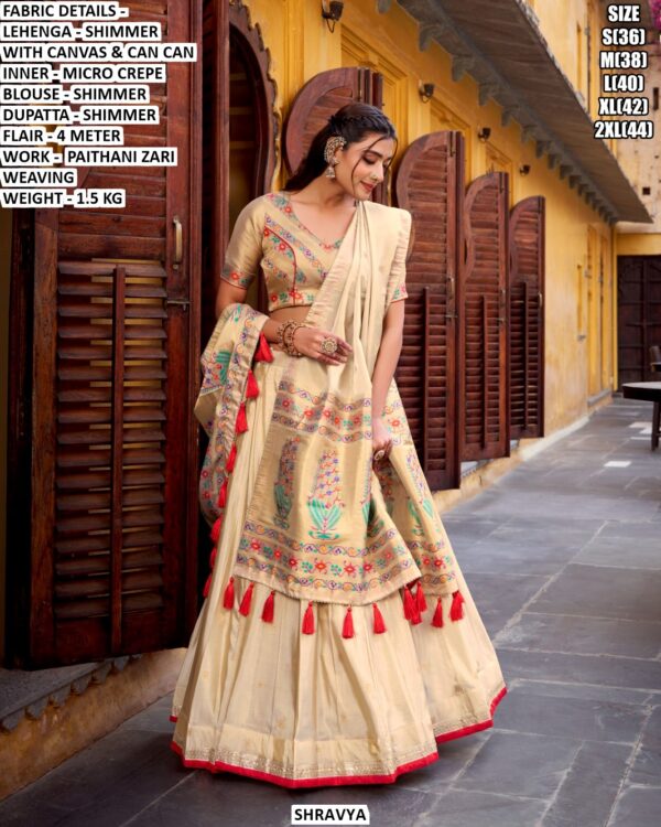 Royal Paithani Zari Weaving Lehenga Set