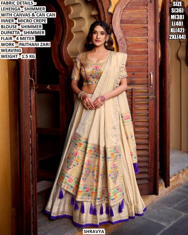 Royal Paithani Zari Weaving Lehenga Set