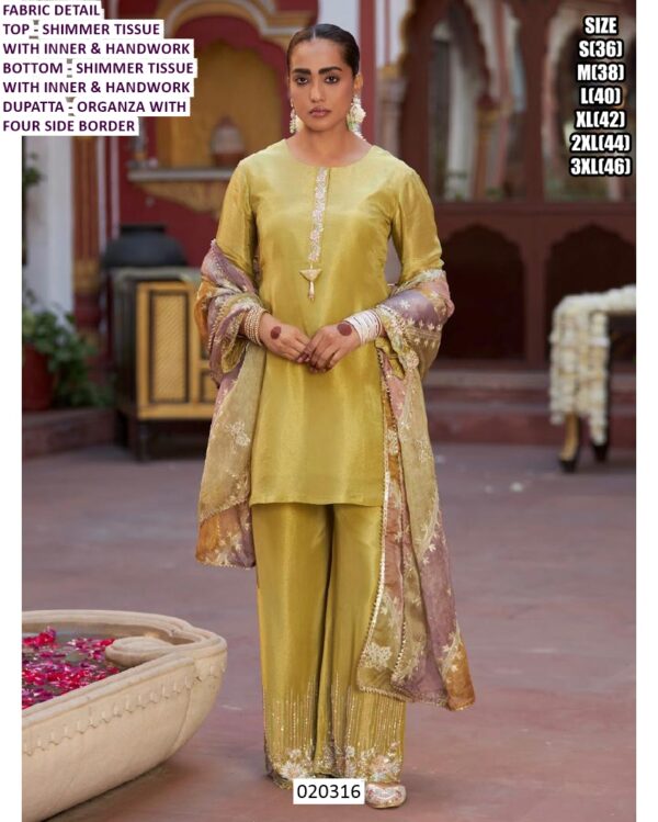 Women's Handwork Kurti Pant Set & Real Georgette Sharara Pair