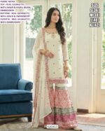 Women's Handwork Kurti Pant Set & Real Georgette Sharara Pair