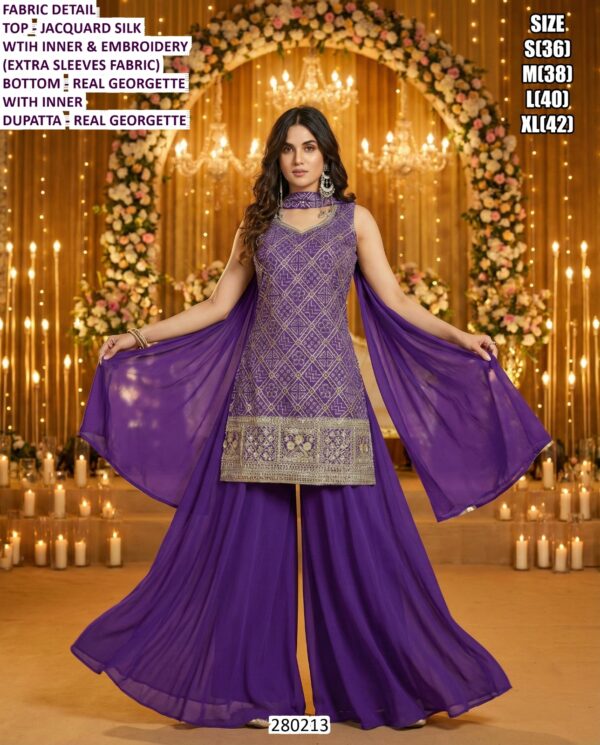 Designer Chinon Silk & Georgette Party Wear Suit Set for Women