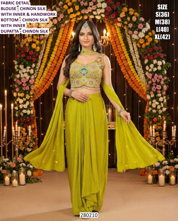 Designer Chinon Silk & Georgette Party Wear Suit Set for Women