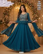 Premium Embroidered Silk Ethnic Gown for Women