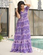 Premium Floral Georgette Maxi Dress for Women | Stylish Printed Summer Long Dress