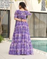 Premium Floral Georgette Maxi Dress for Women | Stylish Printed Summer Long Dress