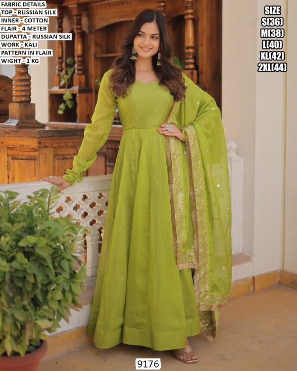 Heavy Flair Festive Wear Gown Style Ethnic Dress