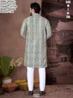 Men Cotton Kurta Pajama Set | Printed Ethnic Kurta for Festive Wear