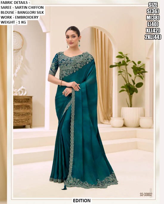 Modern Ethnic Saree with Blouse | Premium Wedding Wear Saree