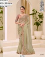 Modern Ethnic Saree with Blouse | Premium Wedding Wear Saree