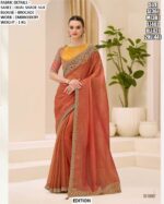Modern Ethnic Saree with Blouse | Premium Wedding Wear Saree