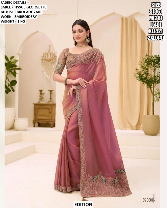 Modern Ethnic Saree with Blouse | Premium Wedding Wear Saree