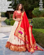 Red Silk Paithani Lehenga Choli for Women | Festive Wedding Wear Designer Lehenga